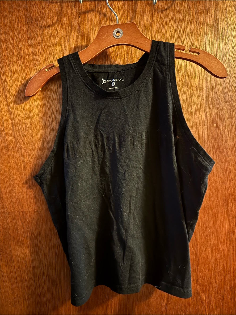 Orangetheory Black Racerback Tank Top - Mesh Logo
